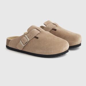 Quince Water Repellent Suede Clog Mule